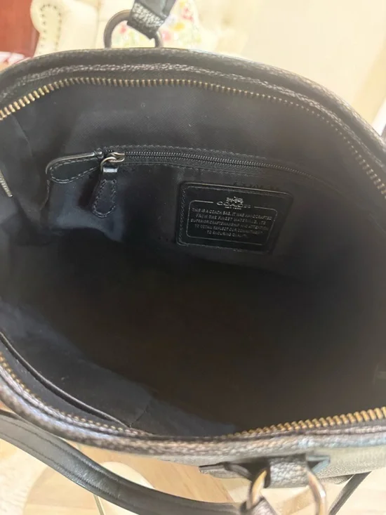 Coach Black Pebbled Leather Satchel with Detachable Strap - Picture 15 of 16